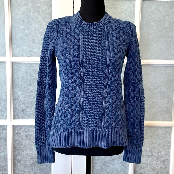 MICHAEL Michael‎ Kors Size Small Cable Knit 100% Cotton Crew Neck Sweater EUC - Picture 1 of 10